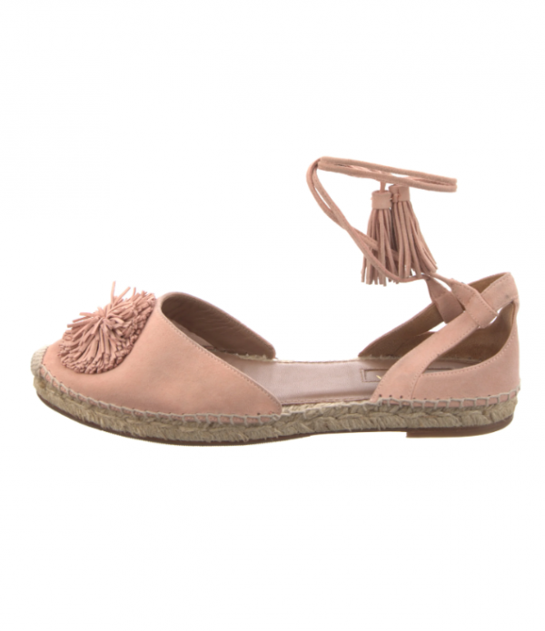 Espadril dengan Aksen Fringe atau Rumbai